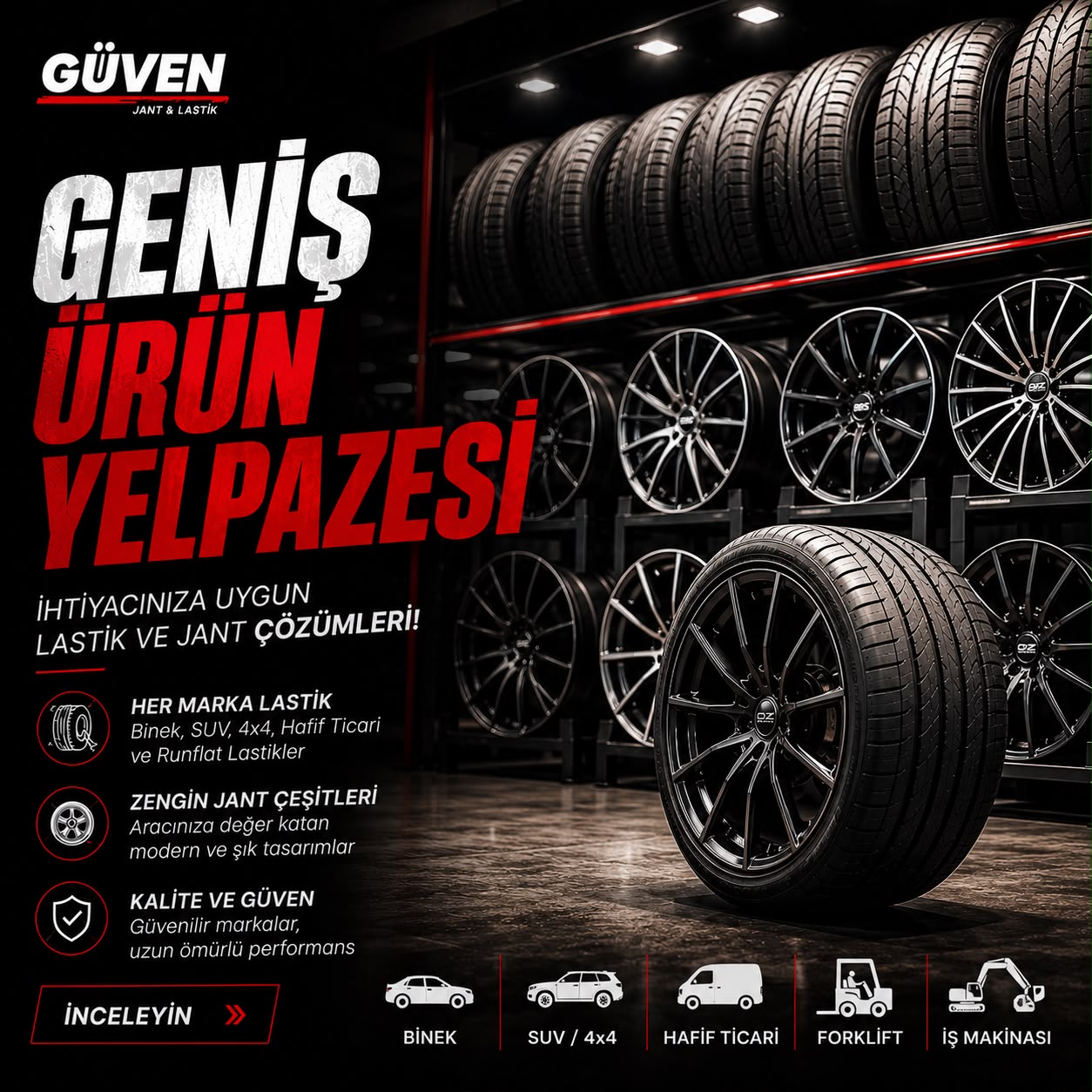 GENİŞ ÜRÜN YELPAZESİ